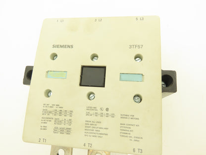 Siemens 3TF57 22-0CF7 Motor Starter IEC Contactor 3Ph 1000V 500Hp 520A Coil 115V