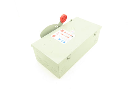 Eaton Cutler Hammer Safety Disconnect Switch 30A 600V 3 Pole Fusible