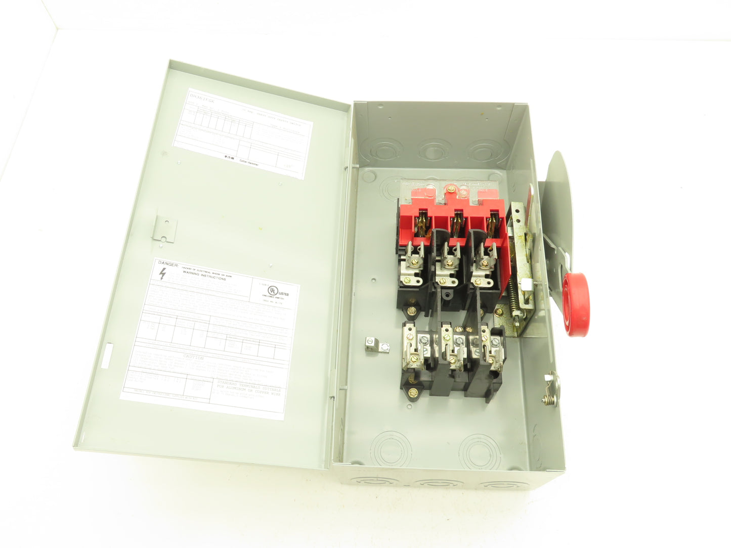 Eaton Cutler Hammer Safety Disconnect Switch 30A 600V 3 Pole Fusible