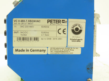 Peter Electronics VCII 480-7.5B Versi Comb Soft Start/Braking Device 3 PH 15/35A