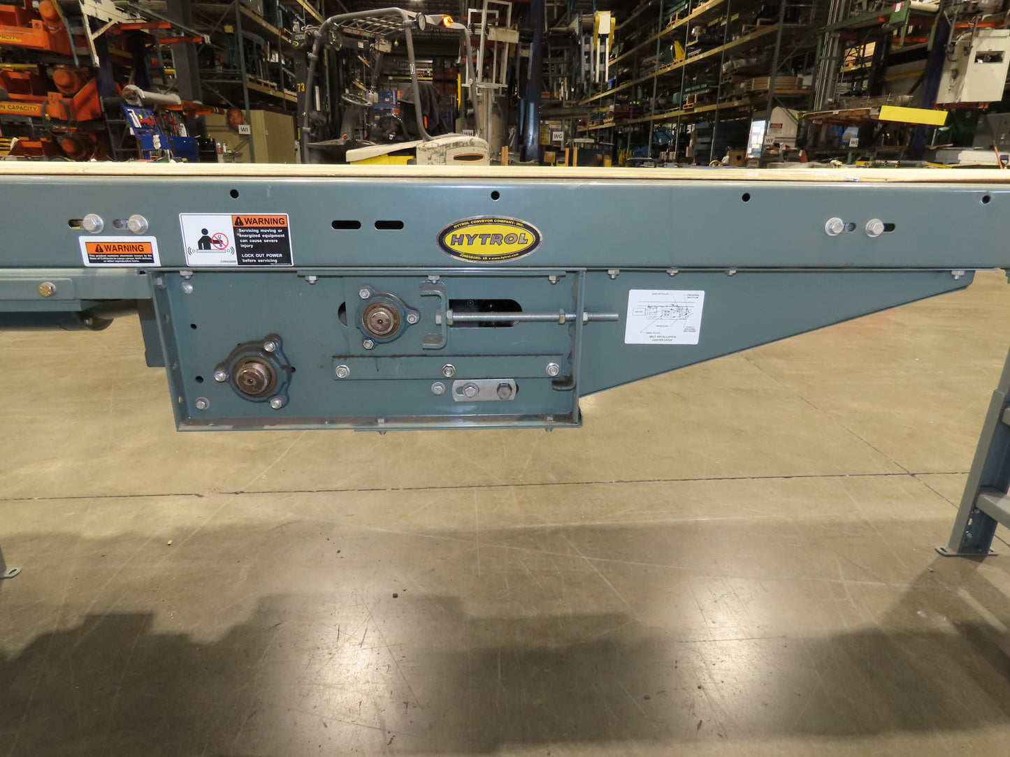 Hytrol 24"x 19' 10" Slider Bed Conveyor 18"Belt 1Hp 3PH Center Drive 110FPM