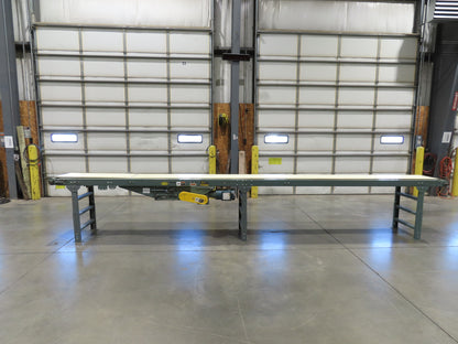 Hytrol 24"x 19' 10" Slider Bed Conveyor 18"Belt 1Hp 3PH Center Drive 110FPM