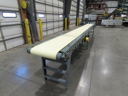 Hytrol 24"x 19' 10" Slider Bed Conveyor 18"Belt 1Hp 3PH Center Drive 110FPM