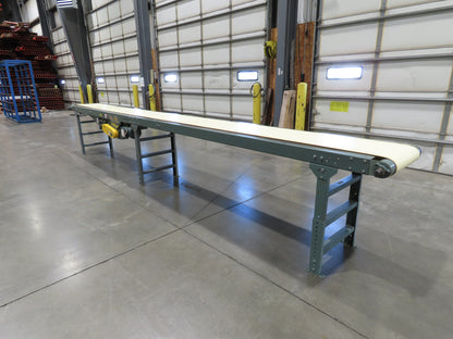 Hytrol 24"x 19' 10" Slider Bed Conveyor 18"Belt 1Hp 3PH Center Drive 110FPM