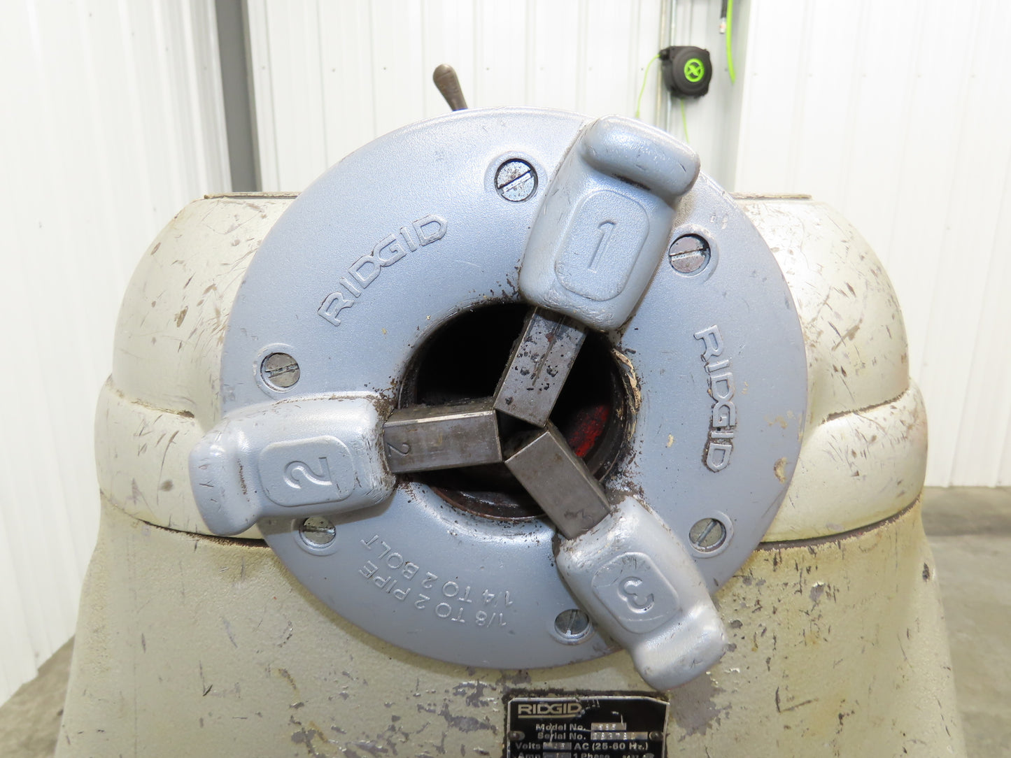 Ridgid 535 Pipe Bolt Threader Machine 120VAC Die Head Cutter Reamer 33" Stand