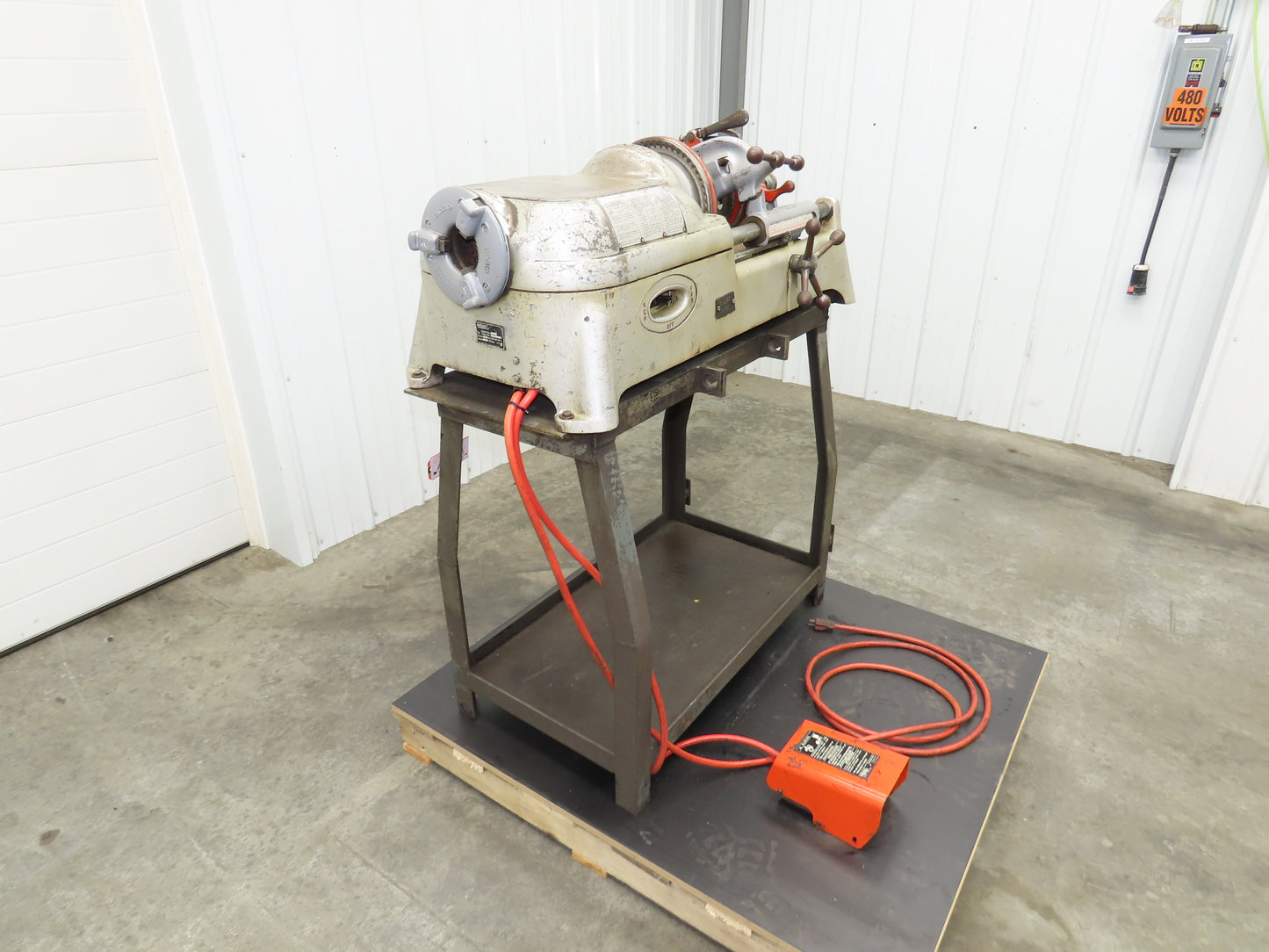 Ridgid 535 Pipe Bolt Threader Machine 120VAC Die Head Cutter Reamer 33" Stand