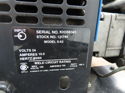 Miller Deltaweld 451 Mig Welder 450A DC Arc S-62 Wire Feeder 230/460VAC 3PH