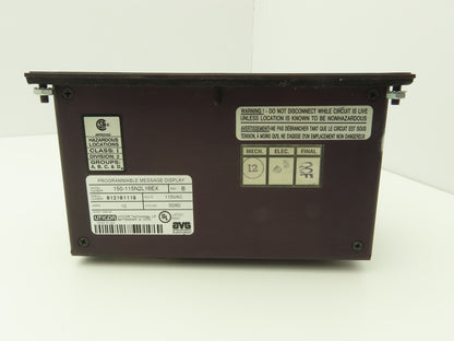 Uticor 150-115N2L16EX HMI Programmable Message Display Panel 115VAC Rev B