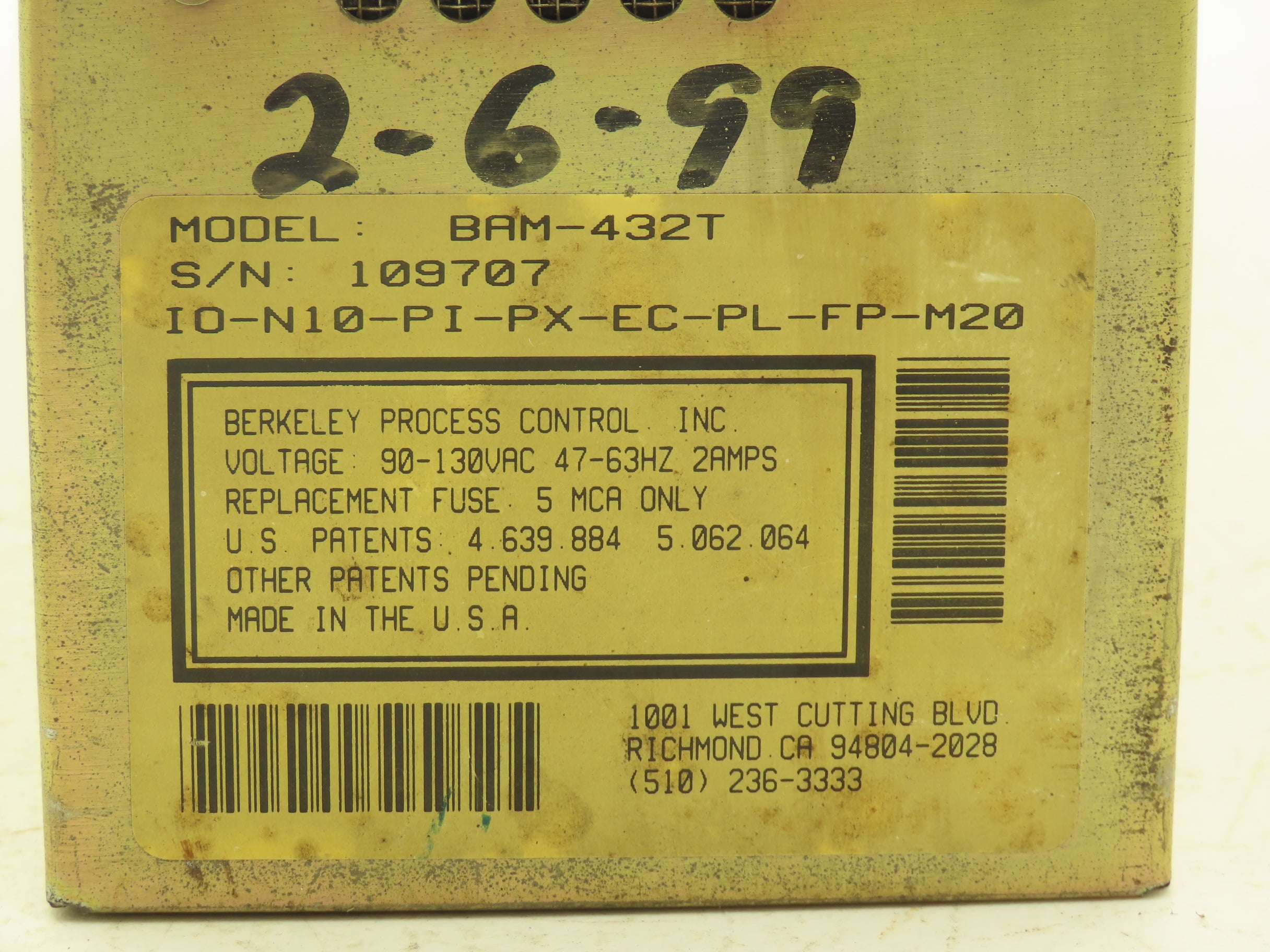 Berkeley Process Control BAM-432-T 4-Axis Machine Servo Motor Controll ...