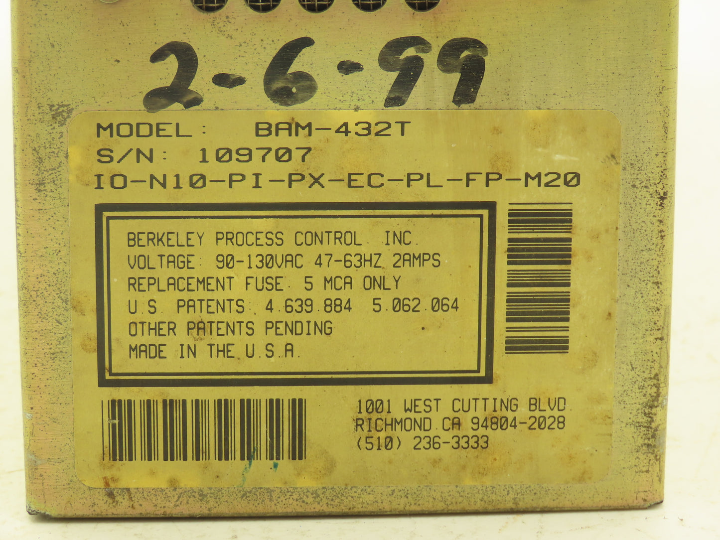 Berkeley Process Control BAM-432-T 4-Axis Machine Servo Motor Controller 120VAC
