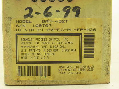 Berkeley Process Control BAM-432-T 4-Axis Machine Servo Motor Controller 120VAC