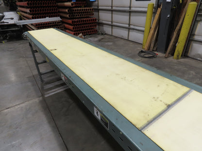 Hytrol 27"x 17' 10" Slider Bed Conveyor 18"Belt 2Hp 3PH Center Drive 86FPM