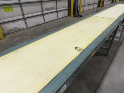 Hytrol 27"x 17' 10" Slider Bed Conveyor 18"Belt 2Hp 3PH Center Drive 86FPM