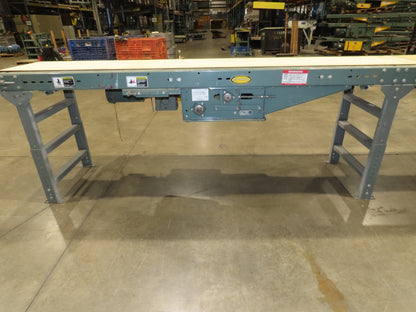 Hytrol 27"x 17' 10" Slider Bed Conveyor 18"Belt 2Hp 3PH Center Drive 86FPM