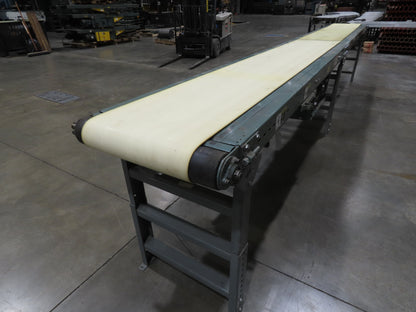 Hytrol 27"x 17' 10" Slider Bed Conveyor 18"Belt 2Hp 3PH Center Drive 86FPM