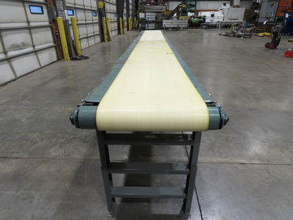 Hytrol 27"x 17' 10" Slider Bed Conveyor 18"Belt 2Hp 3PH Center Drive 86FPM