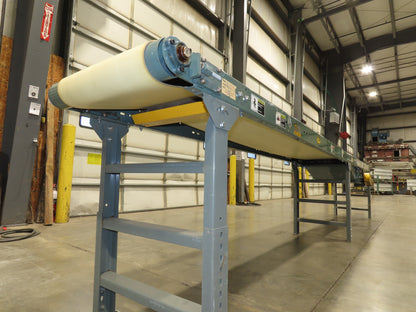 Hytrol 27"x 17' 10" Slider Bed Conveyor 18"Belt 2Hp 3PH Center Drive 86FPM