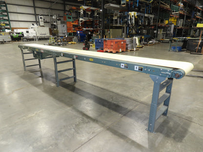 Hytrol 27"x 17' 10" Slider Bed Conveyor 18"Belt 2Hp 3PH Center Drive 86FPM