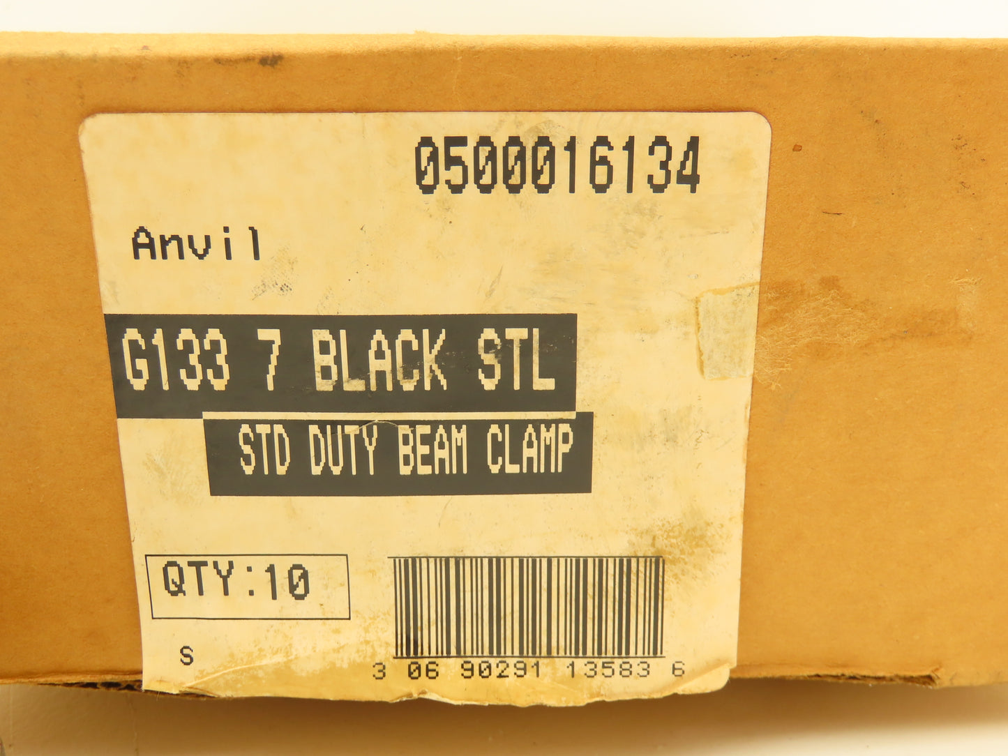 Anvil G133 7 BLK STL Standard Duty Beam Clamp Hanger 7" Lot of 9=Box of 9 Pcs