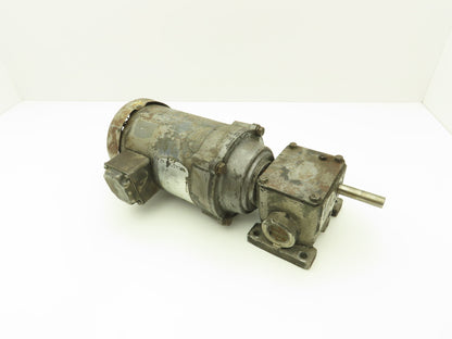 Baldor KM3454 Gearmotor 150:1 Reducer 1725/12rpm 1/4Hp 230/460V 3PH 56C