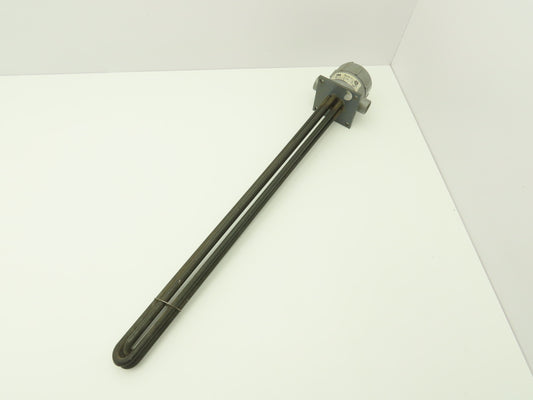 Accu-Therm 50-113-N-12 Immersion Heater Element 9kw 480V 3PH 25"L Flange Mount