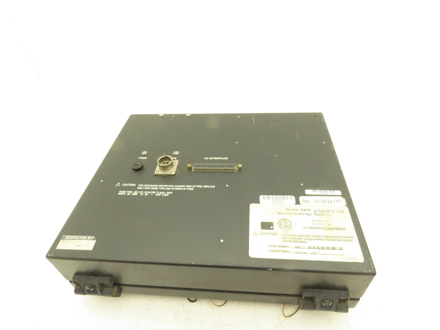 RadiSys  S4PC 3HAB 8572-1/06 HMI Operator Control Panel Screen Rev 03.08.24 FR1