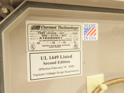 Current Technology TG60 120/208-3GY Transguard Surge Supressor 120/208V