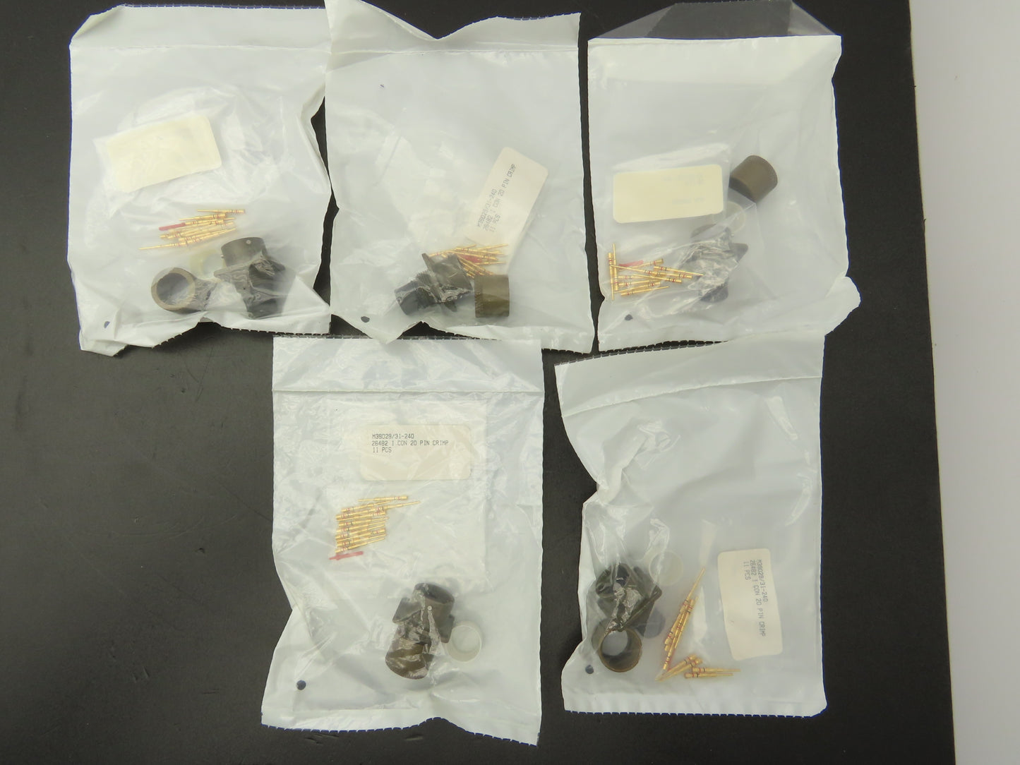 ITT Cannon MS3120E12-10P 10-Pin Amphenol Male Connector Kit  Lot of 5