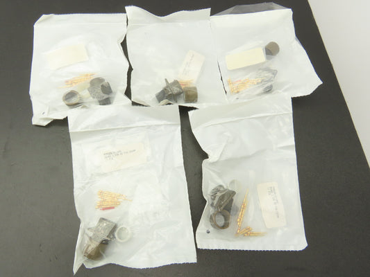 ITT Cannon MS3120E12-10P 10-Pin Amphenol Male Connector Kit  Lot of 5