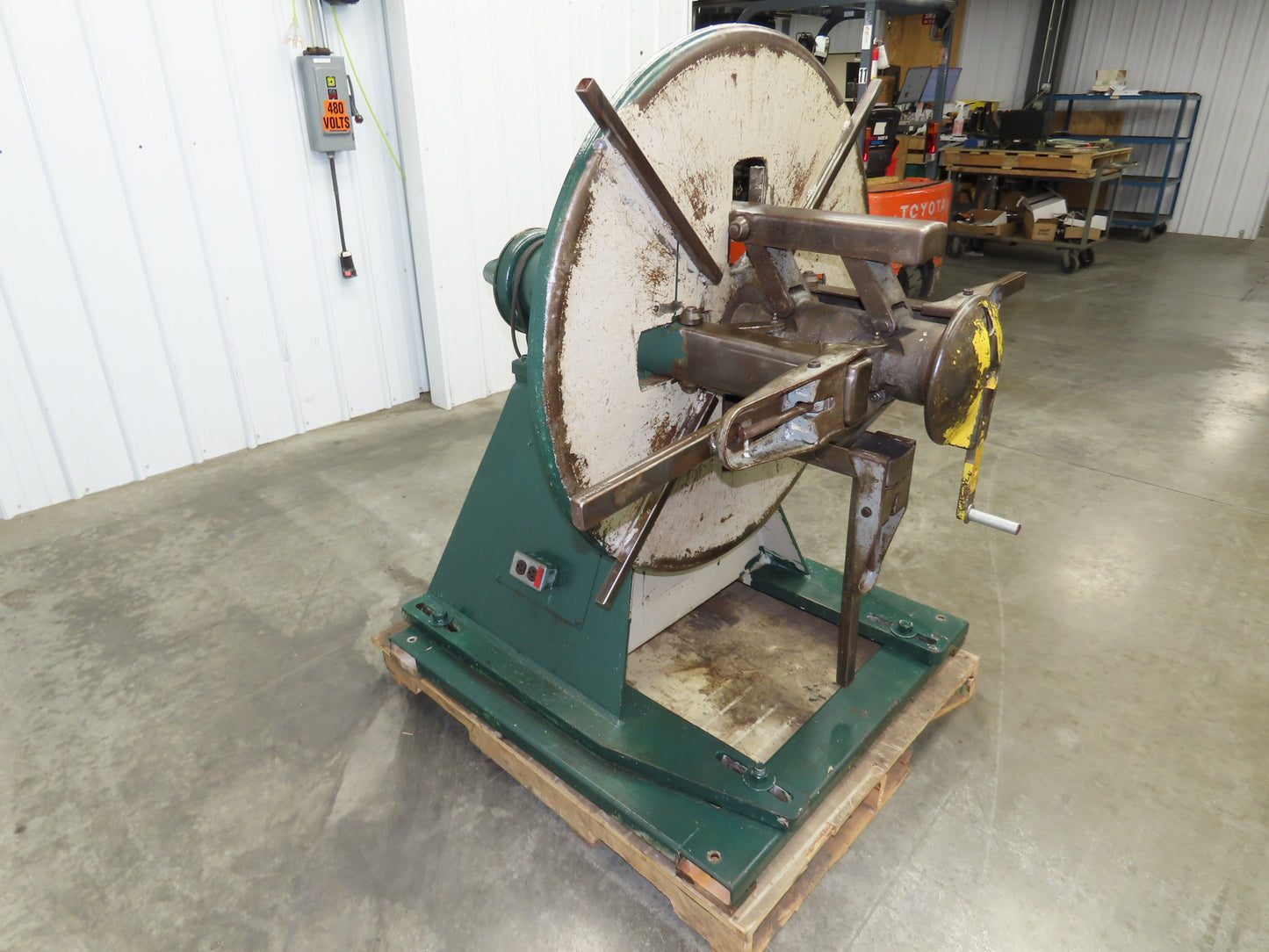 FJ Littell Machine 25-12 Coil Stock Uncoiler 2500lbs 20"ID 12"W Decoiler W/Brake