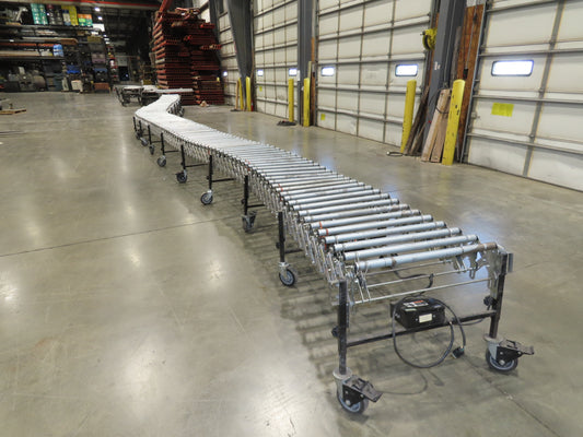 Best Flex 1.5  30"x 60' Expandable Power Roller Conveyor 120V Variable Speed