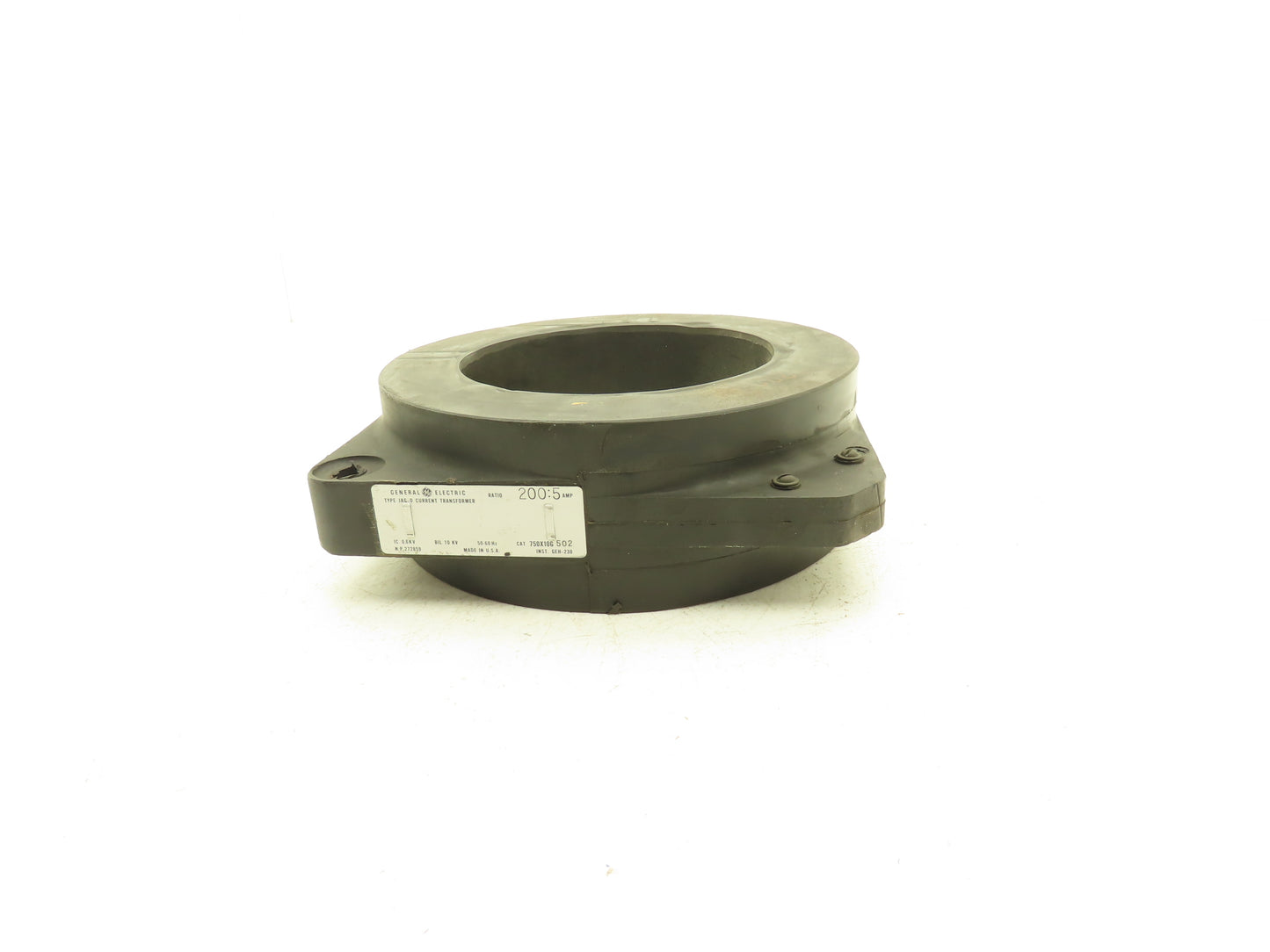 General Electric 750X10G 502 JAG-0 Current Transformer 200:5A Ratio