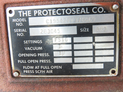 Protectoseal C19542PF3/0069 Pipe-Away Pressure/Vacuum Relief Vent 2x3" Flanged