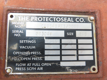 Protectoseal C19542PF3/0069 Pipe-Away Pressure/Vacuum Relief Vent 2x3" Flanged