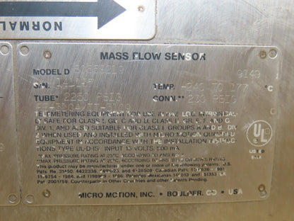 Micro Motion D S065S219 Mass Flow Sensor 1" ANSI Flange 2250psi -240 to 177° C