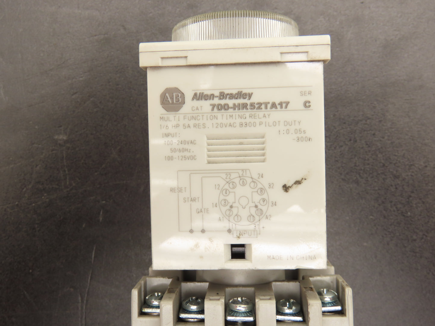 Allen Bradley 700-HR52TA17 Multi Function Timing Relay Ser C 5A 120V Lot of 3