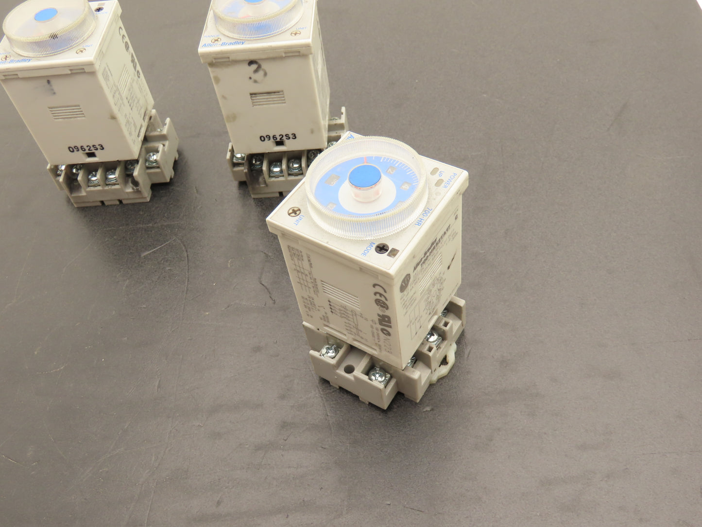 Allen Bradley 700-HR52TA17 Multi Function Timing Relay Ser C 5A 120V Lot of 3