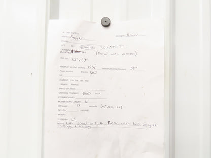 Knight FLT5257 Pneumatic Lift Tilt Table Tote Tipper 4000lb 30° Degree 57x52"