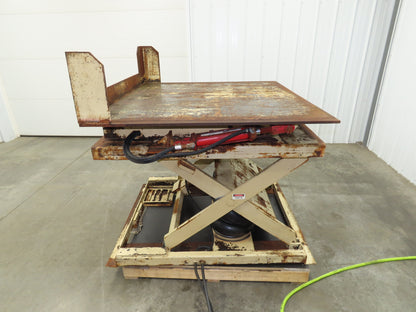 Pneumatic Lift Tilt Table Tote Tipper 2000lb 28° Degree 50x46" Top