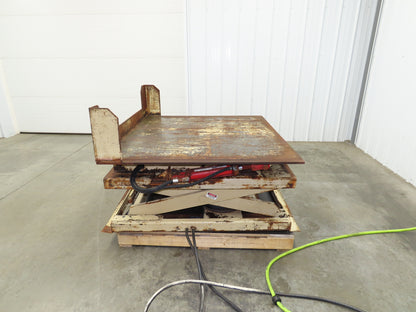 Pneumatic Lift Tilt Table Tote Tipper 2000lb 28° Degree 50x46" Top