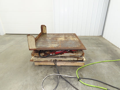 Pneumatic Lift Tilt Table Tote Tipper 2000lb 28° Degree 50x46" Top