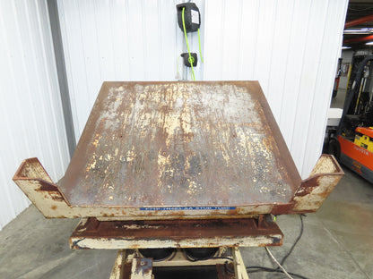 Pneumatic Lift Tilt Table Tote Tipper 2000lb 28° Degree 50x46" Top