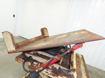 Pneumatic Lift Tilt Table Tote Tipper 2000lb 28° Degree 50x46" Top