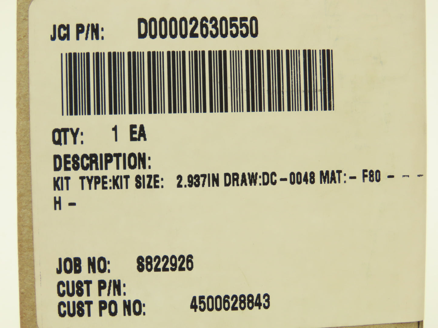John Crane 4500628843 Shaft Seal Bushing Kit 2.937" S822926