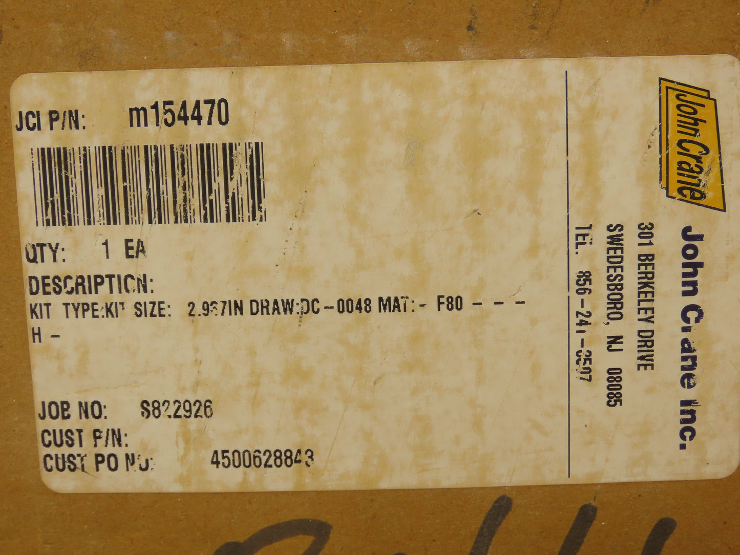 John Crane 4500628843 Shaft Seal Bushing Kit 2.937" S822926