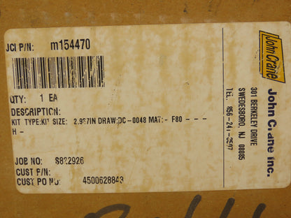 John Crane 4500628843 Shaft Seal Bushing Kit 2.937" S822926