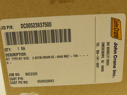 John Crane 4500628843 Shaft Seal Bushing Kit 2.937" S822926