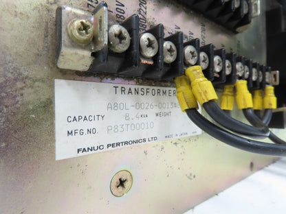 Fanuc A80L-0026-0013 #B Voltage Stepdown Multi-Tap Transformer 8.4kVA