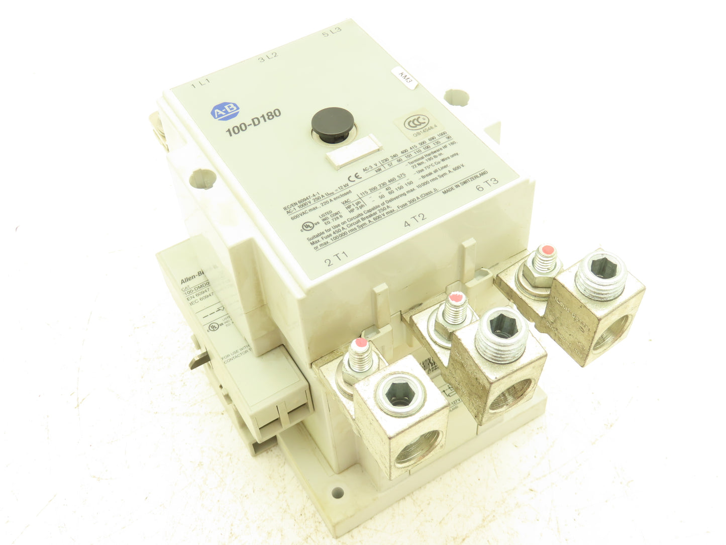 Allen Bradley 100-D180 Motor Starter Contactor 250A 3Ph 600VAC 150HP W Interlock
