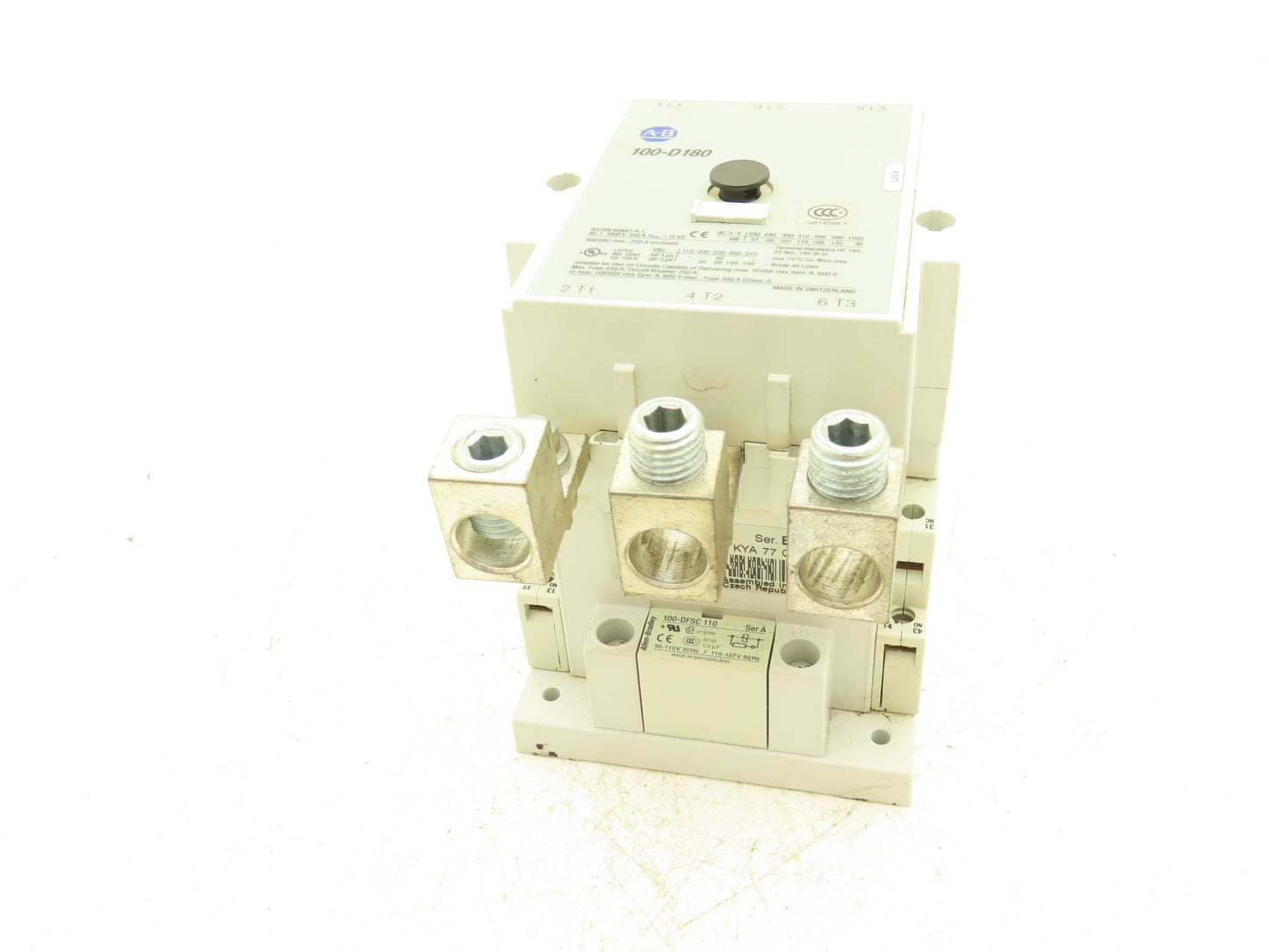 Allen Bradley 100-D180 Motor Starter Contactor 250A 3PH 600VAC 150HP Ser B